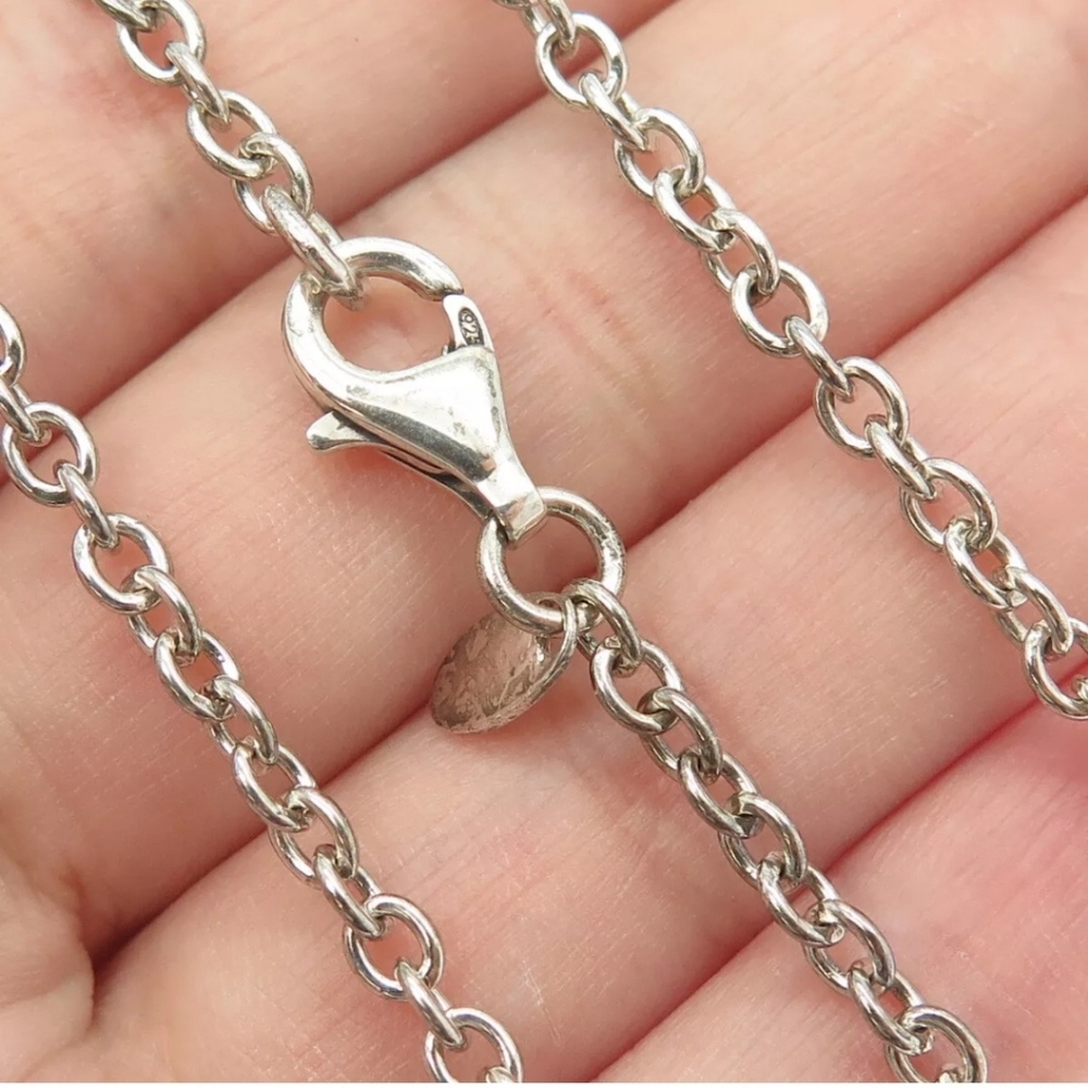 Nicky Butler Sterling Silver 925 Oval Link Chain Designer Signed NB Necklace 24"
